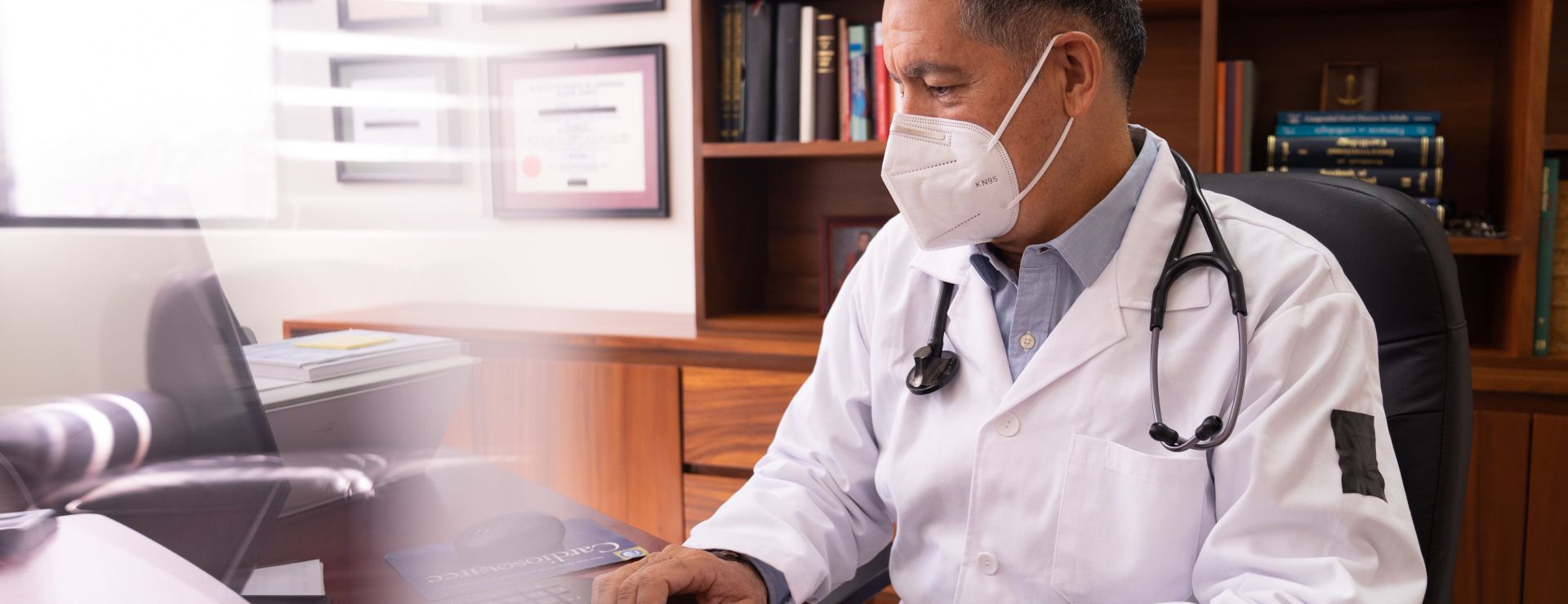 A Doctor Working in His Office