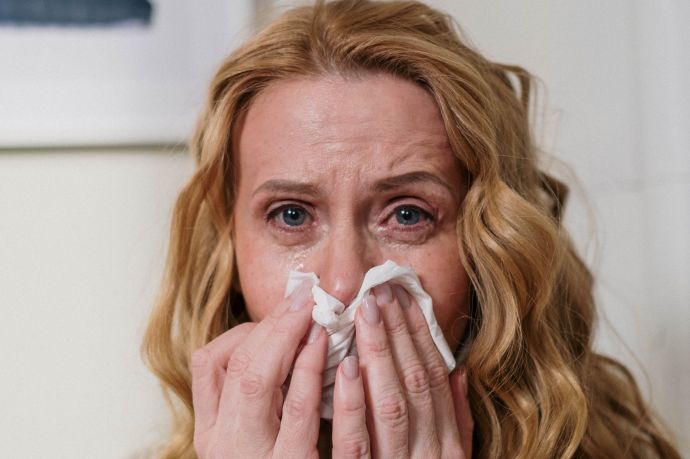 Woman Suffering From Her Allergy